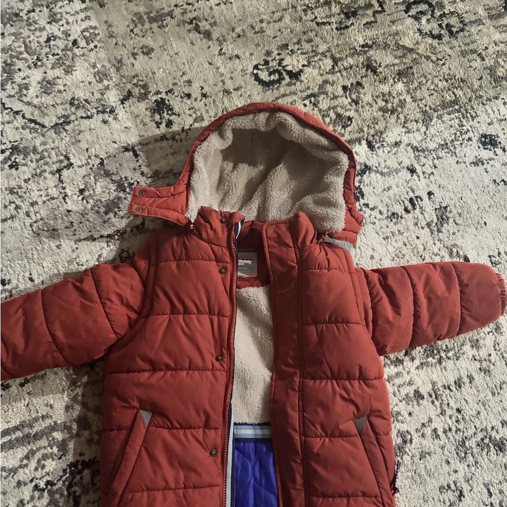 Boden 2 in 1 Rust Puffer Jacket size 6-7